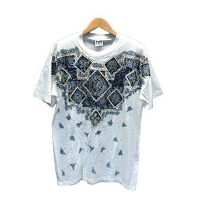 Vintage Single Stitch NWT Fun Art Handpainted Shoulder Pad Southwestern Shirt On